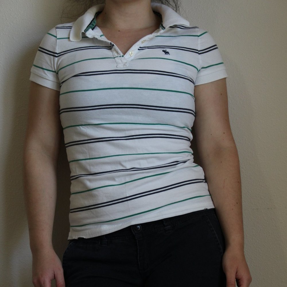 short sleeve stripe polo